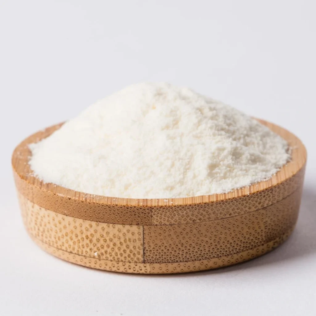 Pure D-Mannose powder extract in a small wooden bowl for premium urinary tract infection protection.